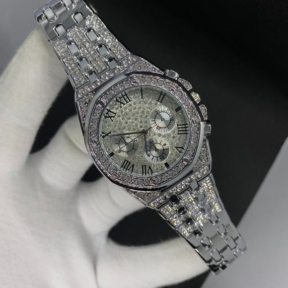 18K Gold Plated Luxury Design Iced Out Watch